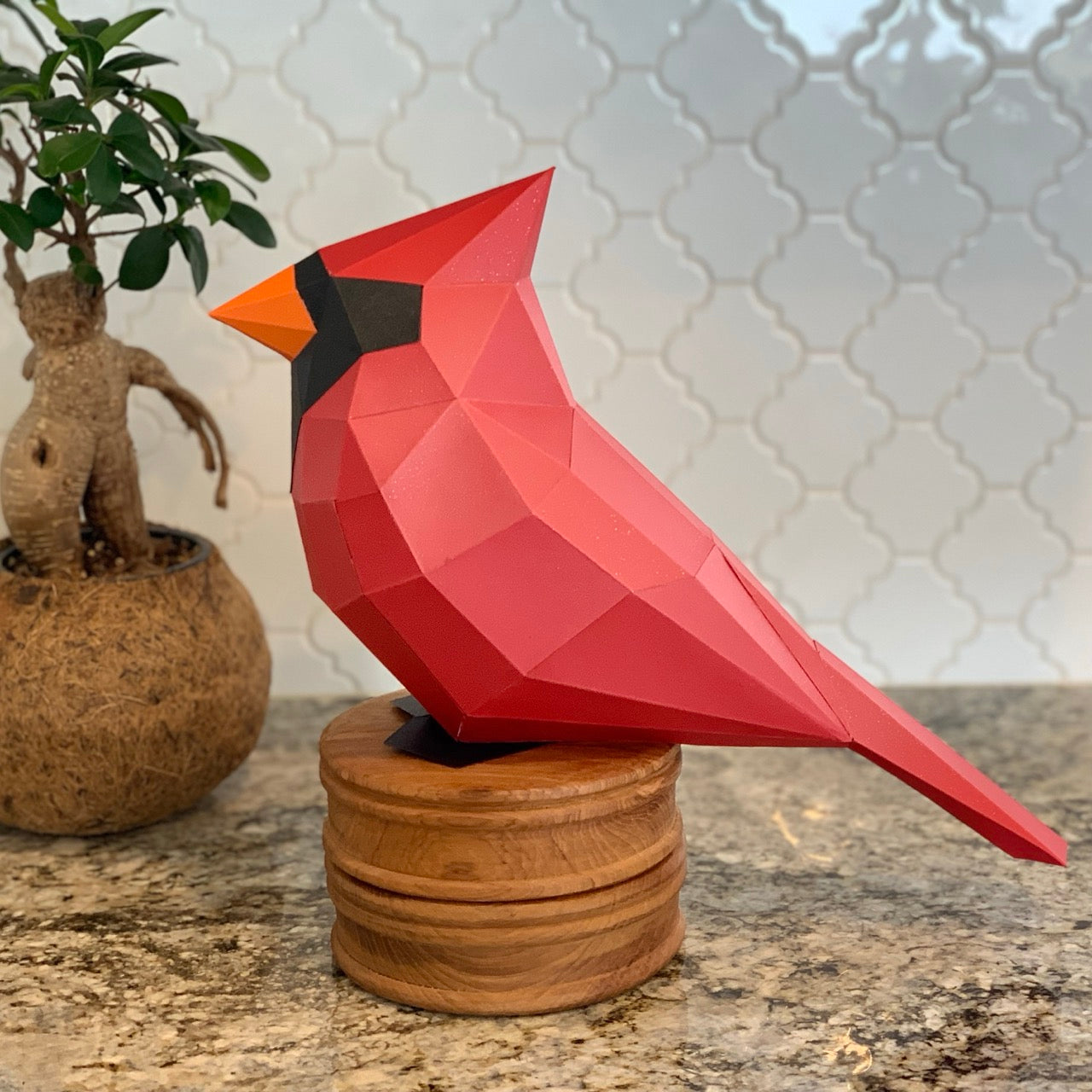 Northern Cardinal 3D Paper Craft Model