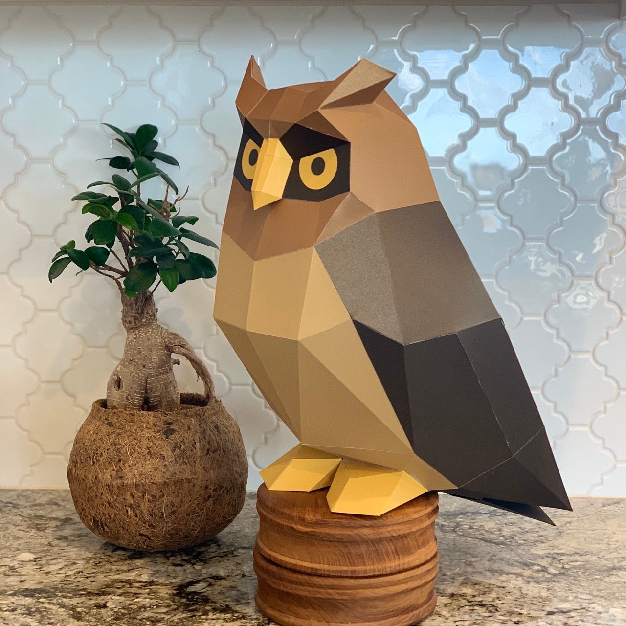 Great Horned Owl 3D Paper Craft Model