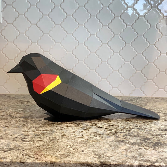Red-winged Blackbird 3D Paper Craft Model
