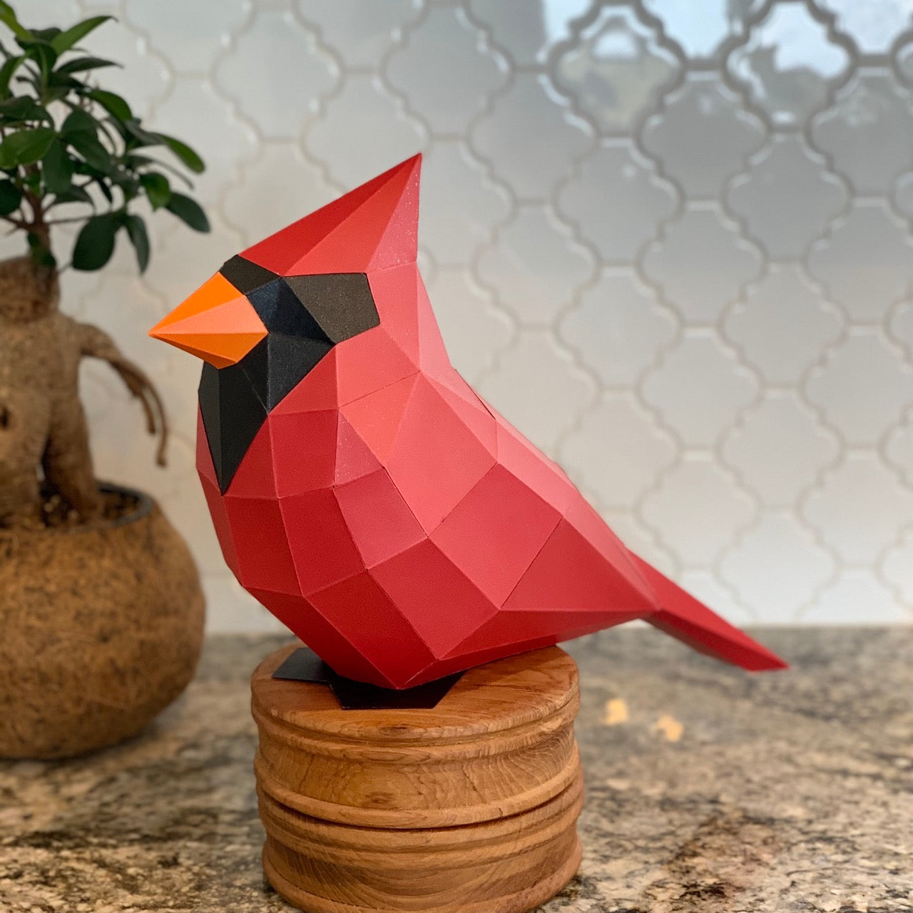 Northern Cardinal 3D Paper Craft Model