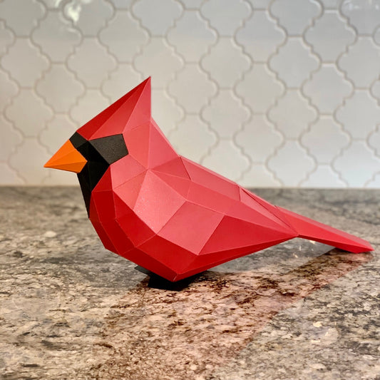 Northern Cardinal 3D Paper Craft Model