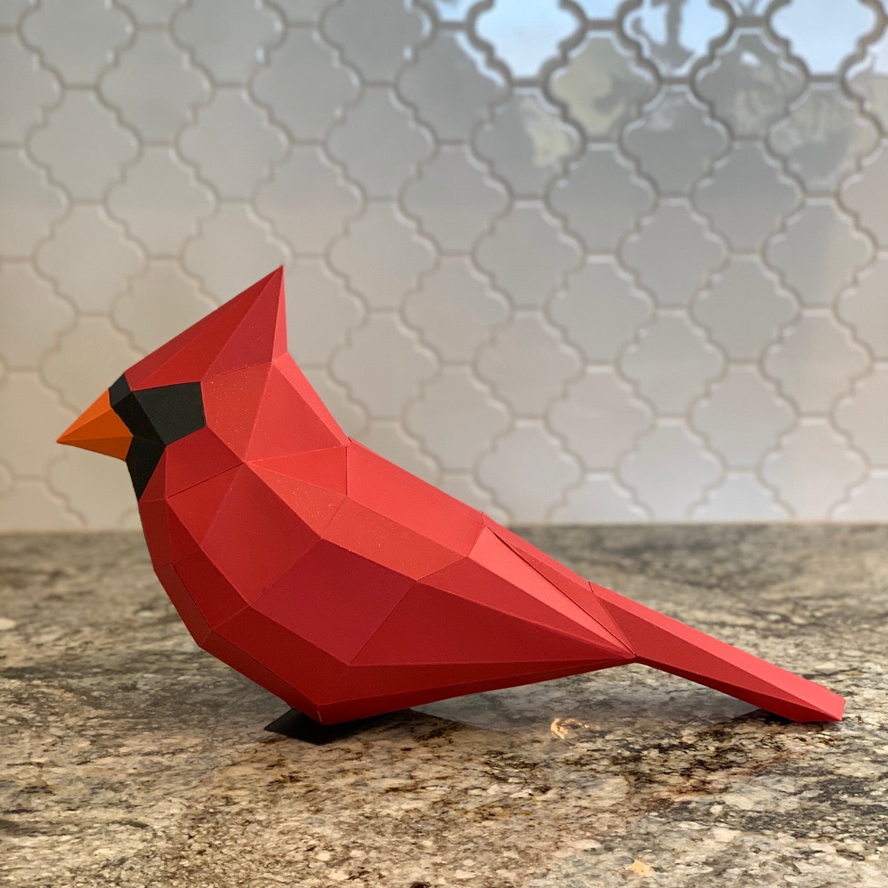 Northern Cardinal 3D Paper Craft Model