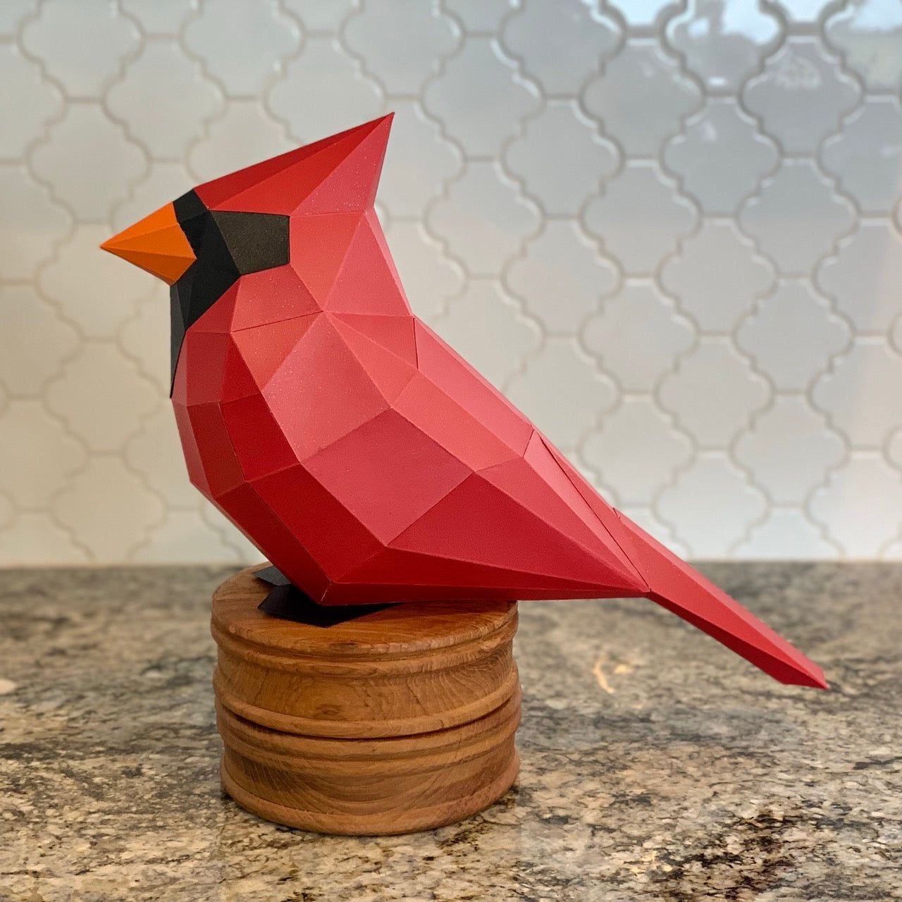 Northern Cardinal 3D Paper Craft Model