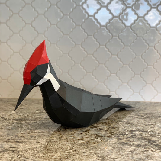 Pileated Woodpecker 3D Paper Craft Model