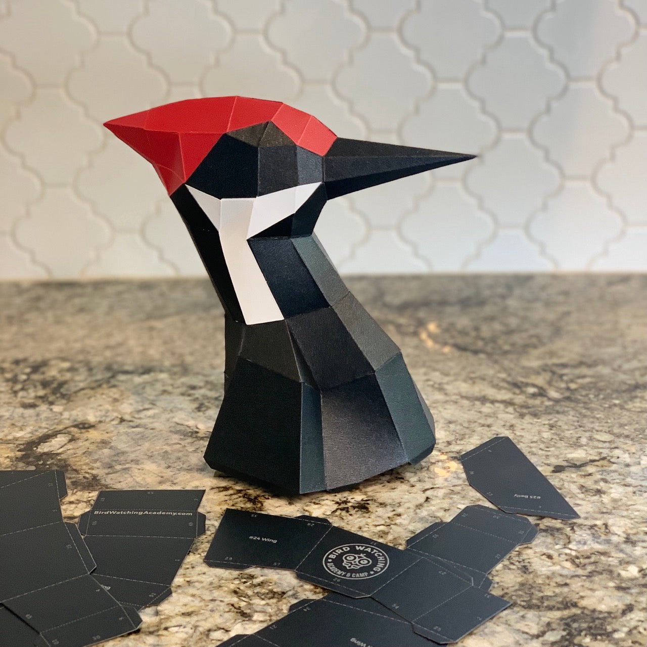 Pileated Woodpecker 3D Paper Craft Model