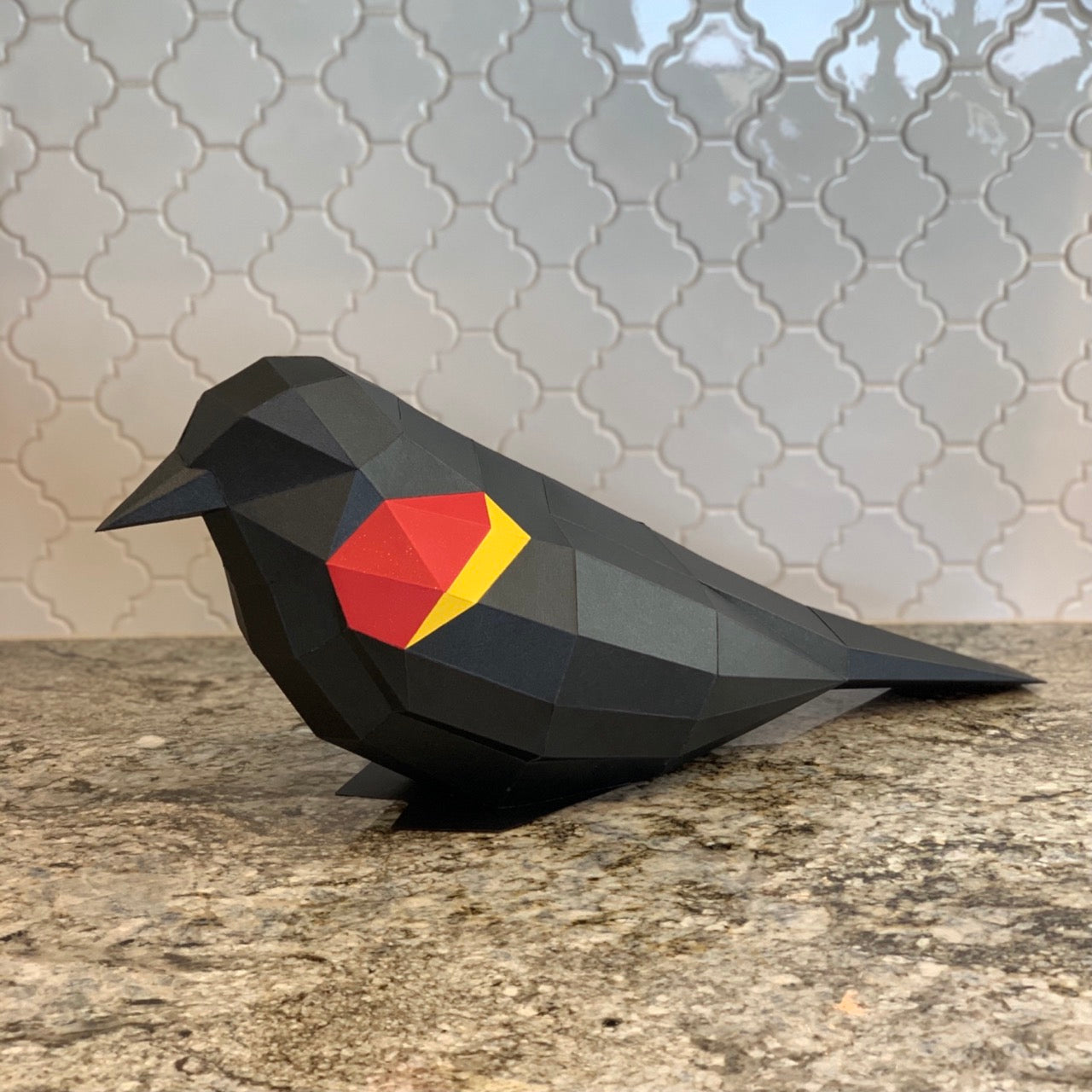 Red-winged Blackbird 3D Paper Craft Model