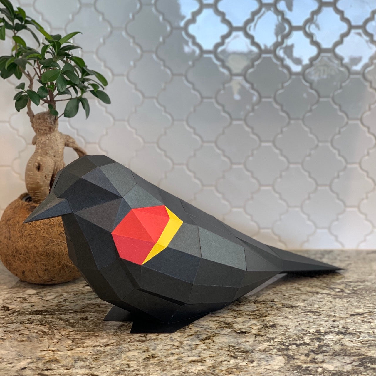 Red-winged Blackbird 3D Paper Craft Model