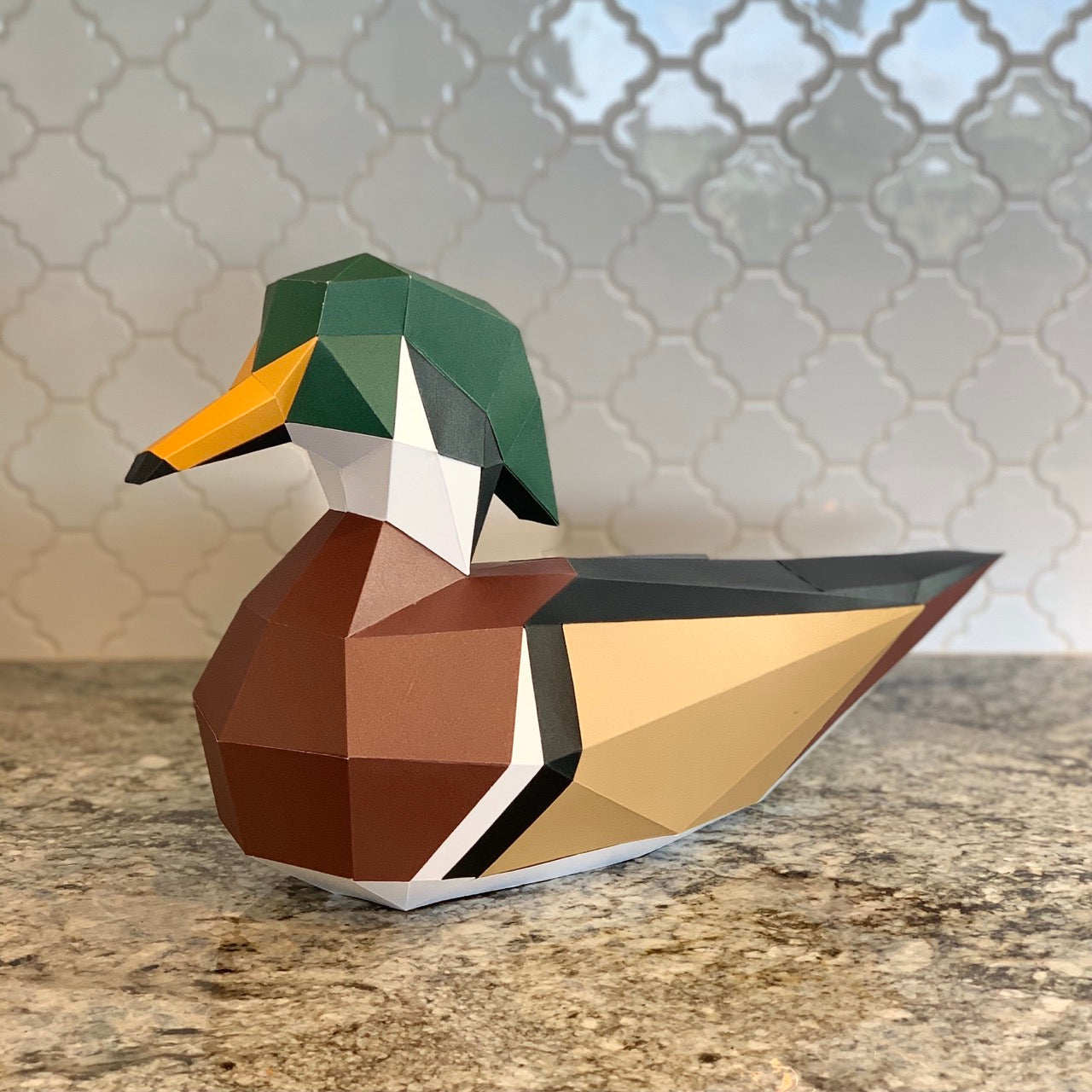 Wood Duck 3D Paper Craft Model